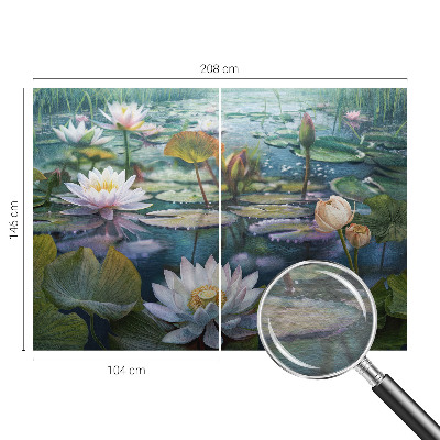 Fototapete fürs Kinderzimmer mit Motiv von Teichblumen