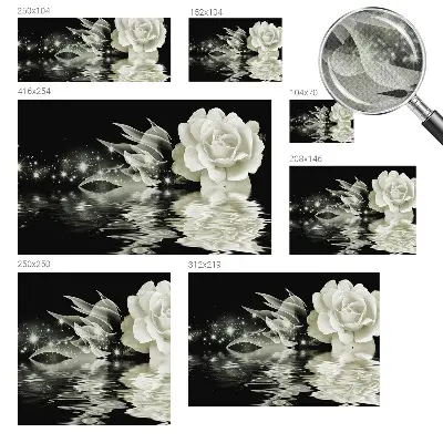 Selbstklebende Fototapete fürs Schlafzimmer mit einem Motiv einer leuchtenden Rose