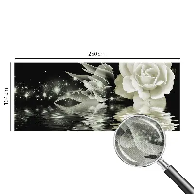 Selbstklebende Fototapete fürs Schlafzimmer mit einem Motiv einer leuchtenden Rose