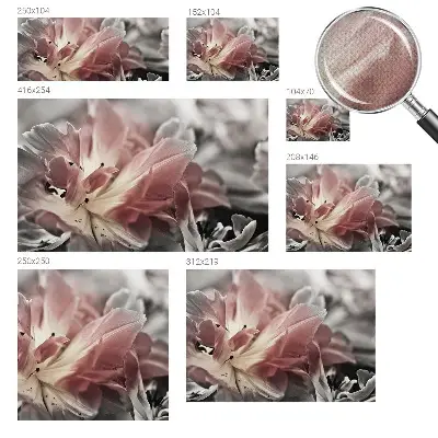 Selbstklebende Fototapete fürs Kinderzimmer mit pastellfarbener Blumenoptik