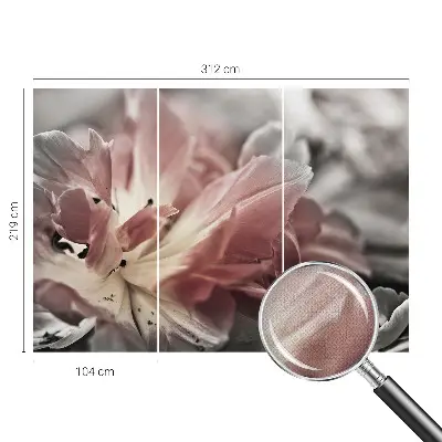 Selbstklebende Fototapete fürs Kinderzimmer mit pastellfarbener Blumenoptik