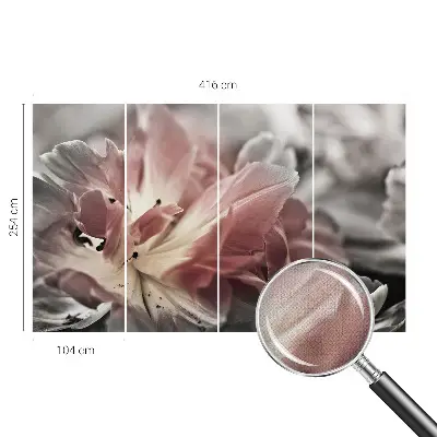 Selbstklebende Fototapete fürs Kinderzimmer mit pastellfarbener Blumenoptik
