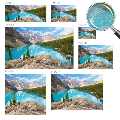 3D-Fototapete fürs Wohnzimmer mit Motiv eines blauen Sees