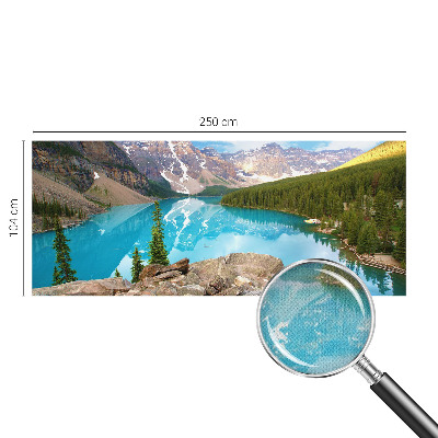 3D-Fototapete fürs Wohnzimmer mit Motiv eines blauen Sees