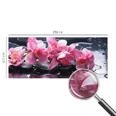 3D-Fototapete fürs Schlafzimmer mit floralem Motiv in eleganter Gestaltung