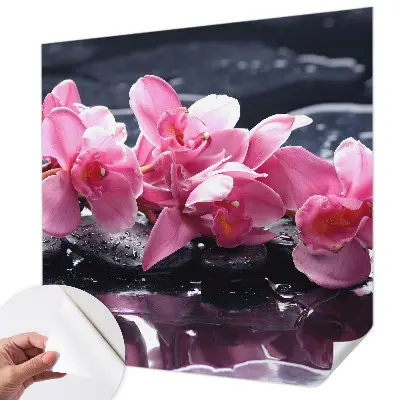 3D-Fototapete fürs Schlafzimmer mit floralem Motiv in eleganter Gestaltung