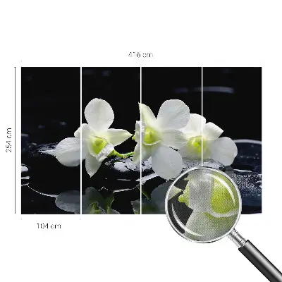 Fototapete nach Maß mit Blumen- und Steinmuster