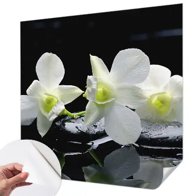 Fototapete nach Maß mit Blumen- und Steinmuster