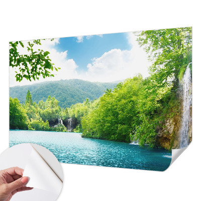 Motivtapete nach Maß mit einem natürlichen Wasserfallmotiv