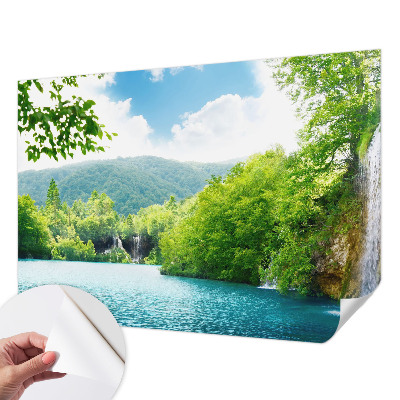 Motivtapete nach Maß mit einem natürlichen Wasserfallmotiv