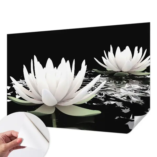 Moderne Fototapete nach Maß mit einem Motiv aus Wasserblumen