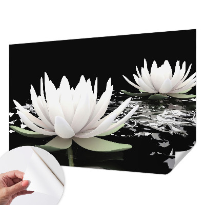 Moderne Fototapete nach Maß mit einem Motiv aus Wasserblumen