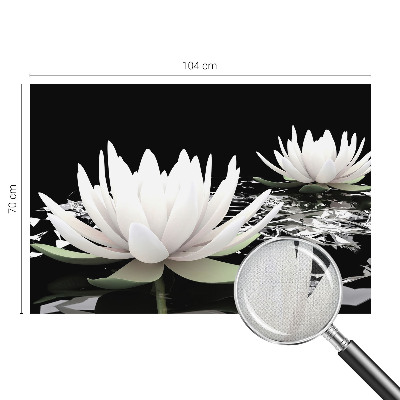 Moderne Fototapete nach Maß Wasserblumen