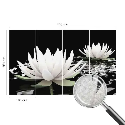 Moderne Fototapete nach Maß mit einem Motiv aus Wasserblumen