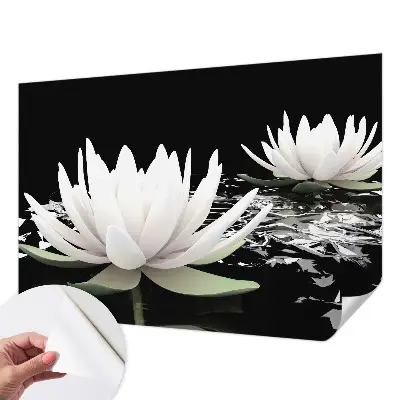 Moderne Fototapete nach Maß mit einem Motiv aus Wasserblumen