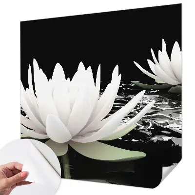 Moderne Fototapete nach Maß mit einem Motiv aus Wasserblumen