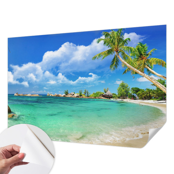 Selbstklebende Fototapete fürs Schlafzimmer mit tropischem Paradies-Motiv