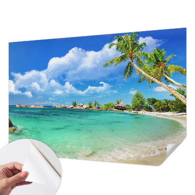 Selbstklebende Fototapete fürs Schlafzimmer mit tropischem Paradies-Motiv