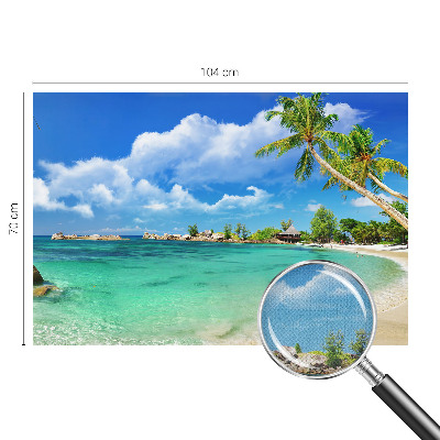 Selbstklebende Fototapete fürs Schlafzimmer mit tropischem Paradies-Motiv
