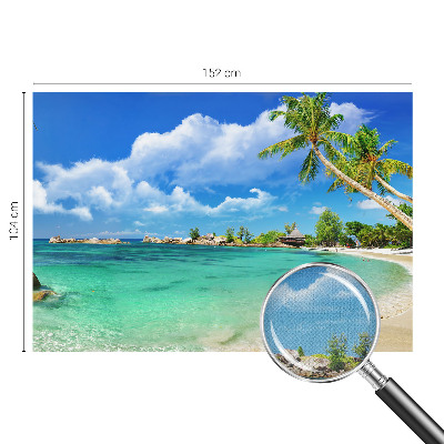 Selbstklebende Fototapete fürs Schlafzimmer mit tropischem Paradies-Motiv