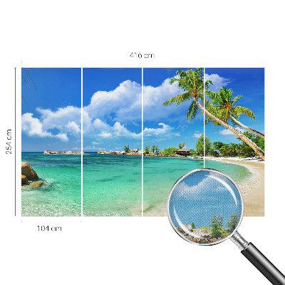 Selbstklebende Fototapete fürs Schlafzimmer mit tropischem Paradies-Motiv