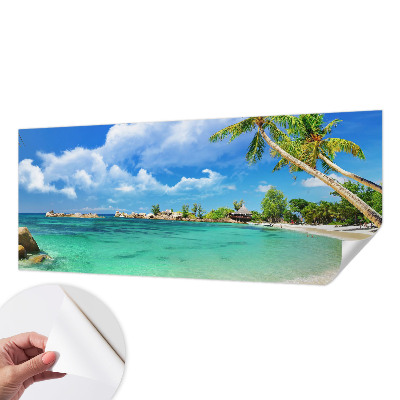 Selbstklebende Fototapete fürs Schlafzimmer mit tropischem Paradies-Motiv