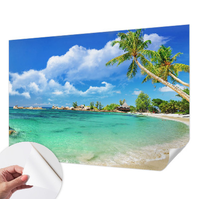 Selbstklebende Fototapete fürs Schlafzimmer mit tropischem Paradies-Motiv