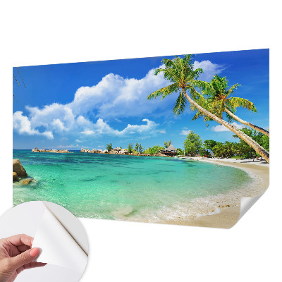 Selbstklebende Fototapete fürs Schlafzimmer mit tropischem Paradies-Motiv