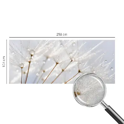 4D-Fototapete mit rosafarbenem Löwenzahnmotiv