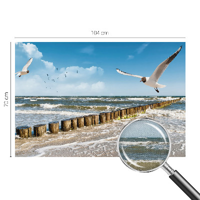 4D-Fototapete fürs Wohnzimmer mit einer Küstenlandschaft
