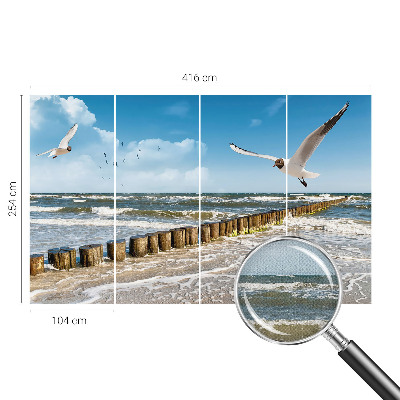 4D-Fototapete fürs Wohnzimmer Küstenlandschaft