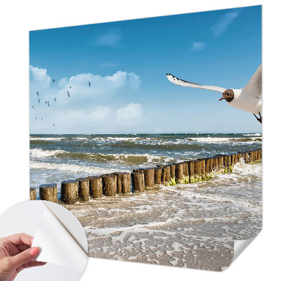 4D-Fototapete fürs Wohnzimmer mit einer Küstenlandschaft