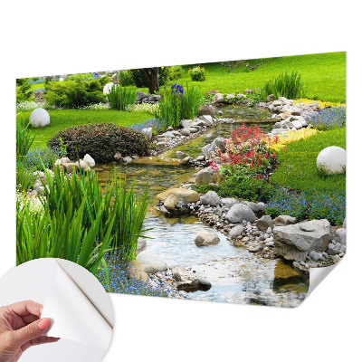 4D-Fototapete fürs Schlafzimmer mit idyllischem Gartenmotiv