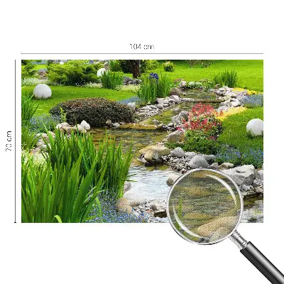 4D-Fototapete fürs Schlafzimmer mit idyllischem Gartenmotiv