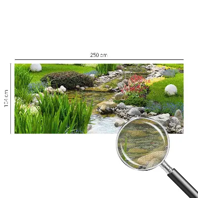 4D-Fototapete fürs Schlafzimmer mit idyllischem Gartenmotiv