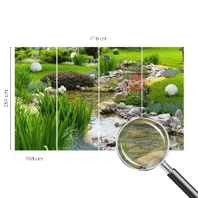 4D-Fototapete fürs Schlafzimmer mit idyllischem Gartenmotiv