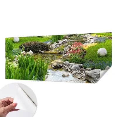 4D-Fototapete fürs Schlafzimmer mit idyllischem Gartenmotiv