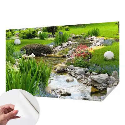 4D-Fototapete fürs Schlafzimmer mit idyllischem Gartenmotiv