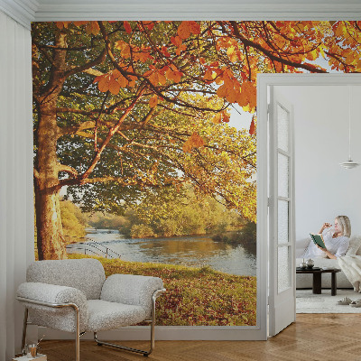 Motivtapete fürs Wohnzimmer mit dem Motiv „Küstenherbst“