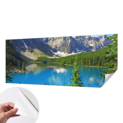 Vintage Tapete mit Bergsee-Motiv