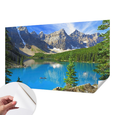 Vintage Tapete mit Bergsee-Motiv