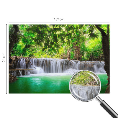 Fototapete in 3D-Optik Waldwasserfall