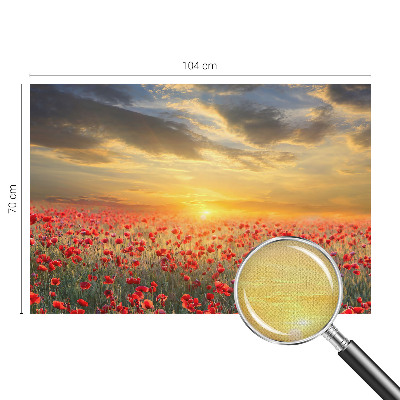 Selbstklebende Fototapete für die Wand Mohnfeld