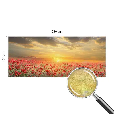 Selbstklebende Fototapete für die Wand mit Motiv eines Mohnfelds