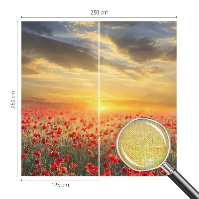 Selbstklebende Fototapete für die Wand mit Motiv eines Mohnfelds