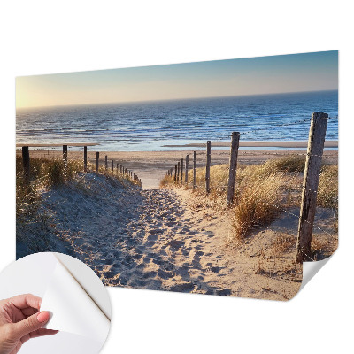 Fototapete in 3D-Optik mit Motiv eines Strandwegs