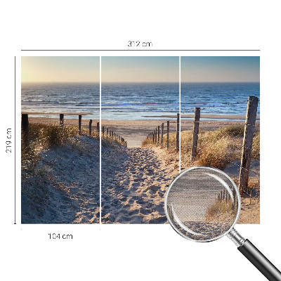 Fototapete in 3D-Optik mit Motiv eines Strandwegs