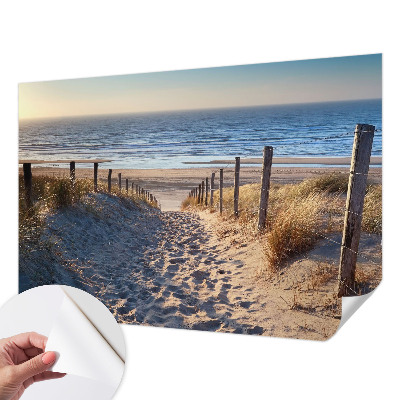 Fototapete in 3D-Optik mit Motiv eines Strandwegs