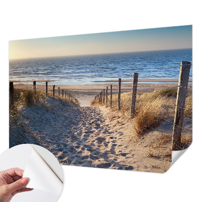 Fototapete in 3D-Optik mit Motiv eines Strandwegs