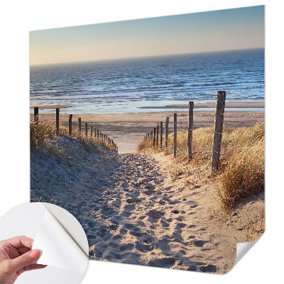 Fototapete in 3D-Optik mit Motiv eines Strandwegs